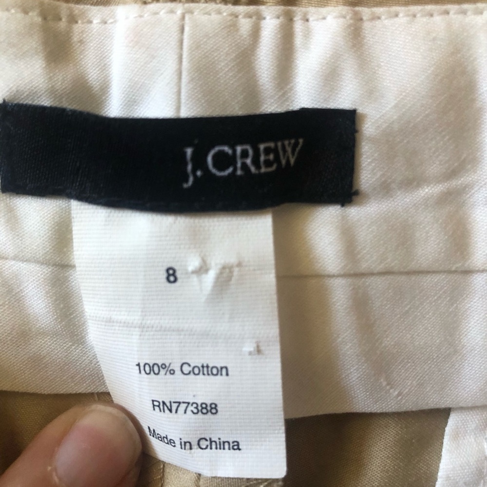 J. Crew Cotton wide leg khakis - Picture 4 of 4